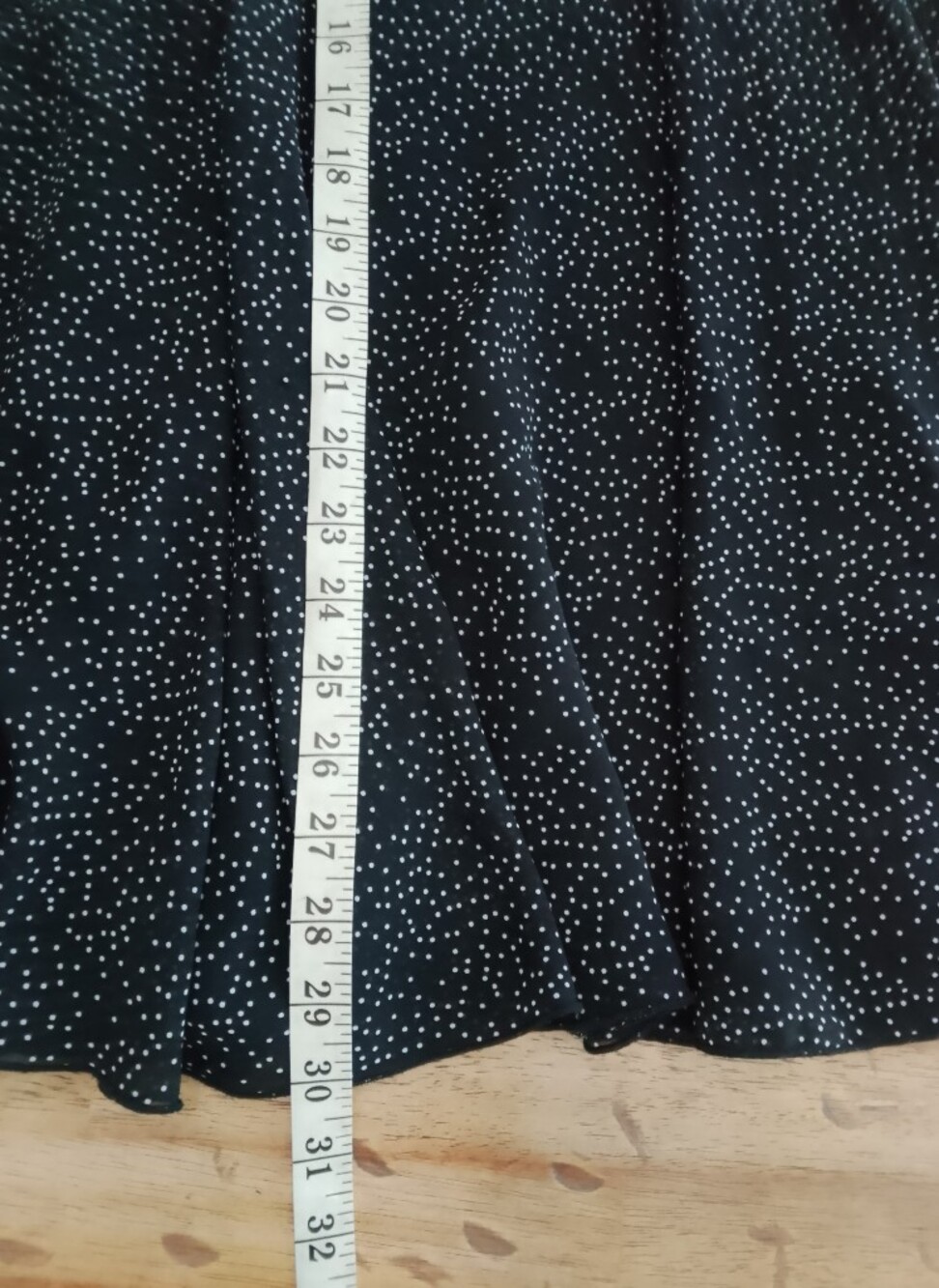 Y2K dELiA*s Black Maxi Skirt with White Dot Print Preppy - Picture 3 of 6